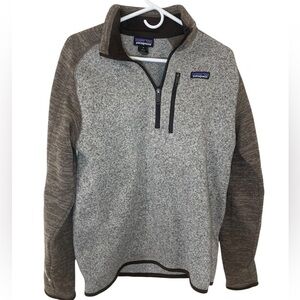 Patagonia Men’s Two Tone Better Sweater Pullover Size Medium EUC Work Wear Brown